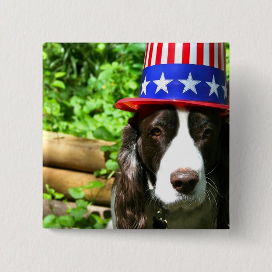 Hankie Doodle Dandy Vierkante Button 5,1 Cm (Voorkant)