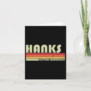 Hanks achternaam Funny Retro Vintage jaren 80 jare Kaart