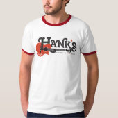 Hank's Guitar T-shirt in Red (Voorkant)