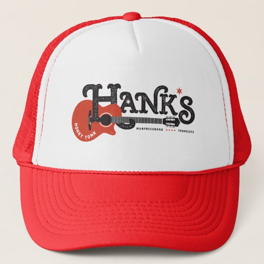 Hank's Honky Tonk Red Trucker Trucker Pet (Voorkant)