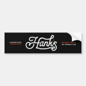 Hanks Signature Logo Black Sticker (Voorkant)