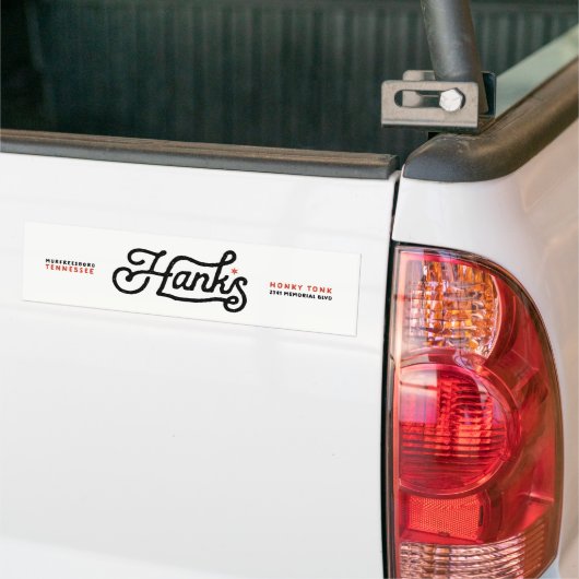 Hanks Signature Logo Black Sticker (Op Truck)