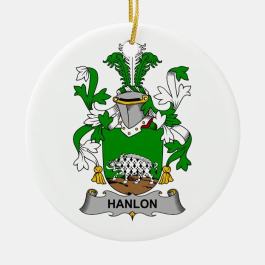 Hanlon Family Crest Keramisch Ornament (Voorkant)