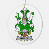 Hanlon Family Crest Keramisch Ornament (Links)