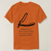 Hanlons Razor Inspirerend Quote T-shirt (Design voorkant)