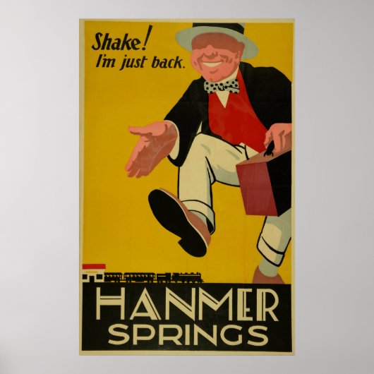Hanmer Springs Nieuw-Zeeland Reis Poster (Voorkant)