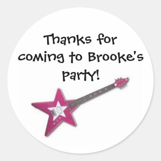 Hanna Montana/Rock Star Goody Bag Label (Voorkant)