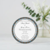 Hanna Scottish Wedding Round Invitation Kaart (Staand voorkant)