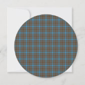 Hanna Scottish Wedding Round Invitation Kaart (Achterkant)