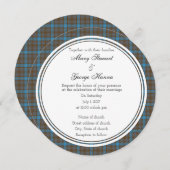 Hanna Scottish Wedding Round Invitation Kaart (Voorkant / Achterkant)