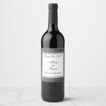 Hanna Scottish Wedding Wine Label