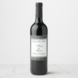 Hanna Scottish Wedding Wine Label Wijn Etiket