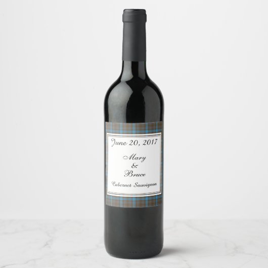 Hanna Scottish Wedding Wine Label Wijn Etiket (Voorkant)