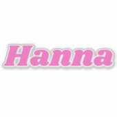 Hanna Sticker (Voorkant)