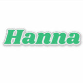 Hanna Sticker (Voorkant)