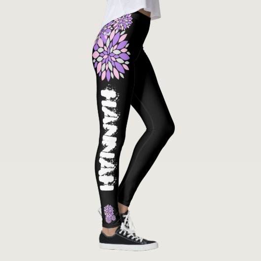 Hannah Add Jouw naam Flower Petals Leggings (Rechts)