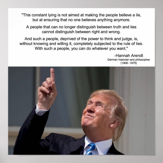 Hannah Arendt Quote Poster (Voorkant)