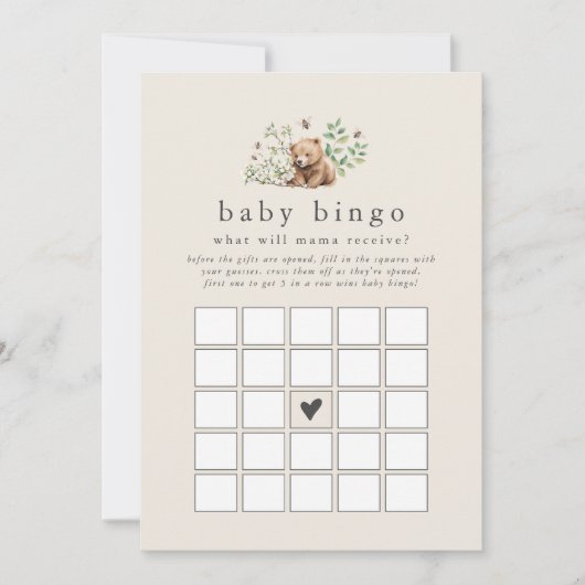 HANNAH  Baby Bingo Baby shower Game Kaart (Voorkant)