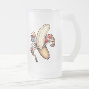Hannah Banana logo van de mok van bier.