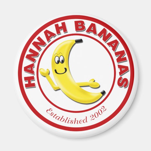 Hannah Bananas Magneet (Voorkant)