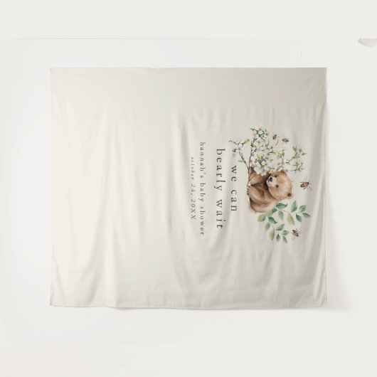 HANNAH  Barly Wachten Baby shower Achtergrond Wandkleed (Voorkant (horizontaal))