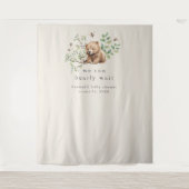 HANNAH  Barly Wachten Baby shower Achtergrond Wandkleed (Voorkant)