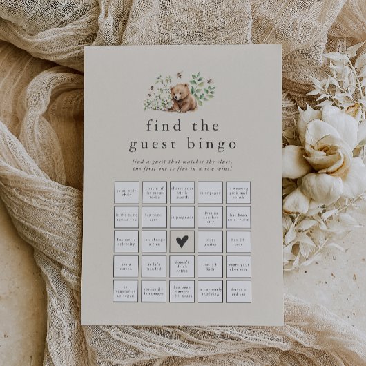 HANNAH  Beer Vind de Gast Bingo Game Kaart