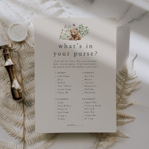 HANNAH  Beer Wat zit er in je tas spel Kaart