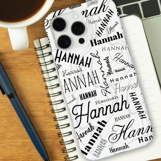 Hannah Black White Hoesje-Mate iPhone Case