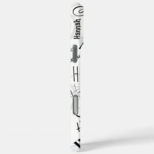 Hannah Black White Hoesje-Mate iPhone Case (Achterkant / Rechts)