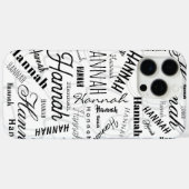 Hannah Black White Hoesje-Mate iPhone Case (Achterkant (horizontaal))