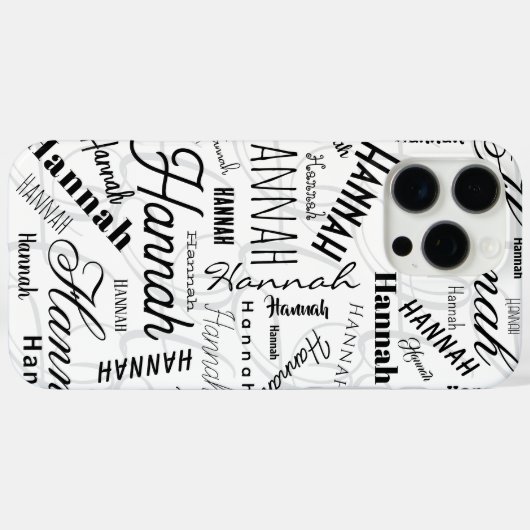 Hannah Black White Hoesje-Mate iPhone Case (Achterkant (horizontaal))