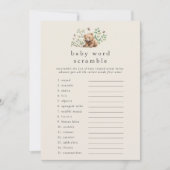HANNAH  Boho Baby shower Woord Scramble Game Kaart (Voorkant)