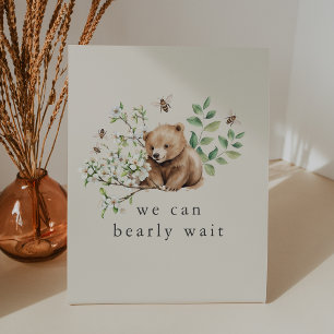 HANNAH Boho We kunnen bijna wachten Baby shower Reclamebord Met Voetstuk