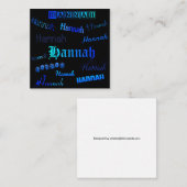 Hannah-briefkaart Notitiekaartje (Voorkant / Achterkant)