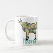 Hannah Colorful Funky Weird Goat Funny Animal Art Koffiemok (Links)