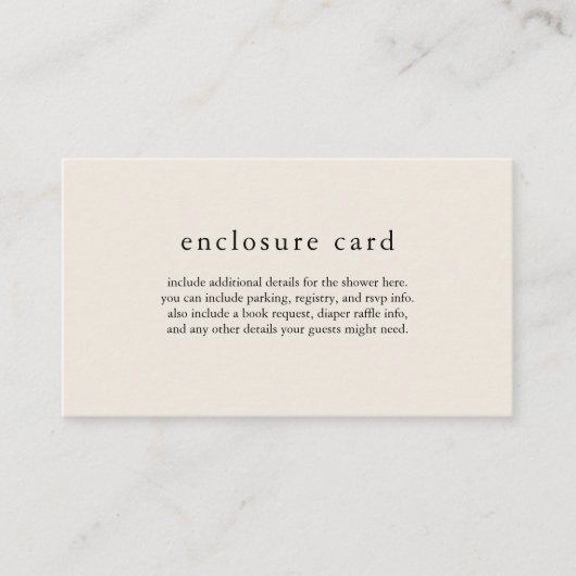 HANNAH Cream Boho Baby shower Kaart (Voorkant)