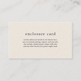 HANNAH Cream Boho Baby shower Kaart