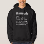 HANNAH Definition Persoonlijke naam Funny Birthday Hoodie<br><div class="desc">HANNAH Definition Persoonlijke naam Funny Birthday Gift Idea</div>