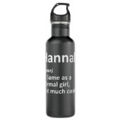 HANNAH Definition Persoonlijke naam Funny Birthday Waterfles (Voorkant)