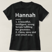 HANNAH Definition Persoonlijke naam Funny Christma T-shirt (Design voorkant)