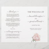 Hannah Elegant Folded Wedding Ceremony Program (Voorkant)
