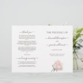 Hannah Elegant Folded Wedding Ceremony Program (Staand voorkant)