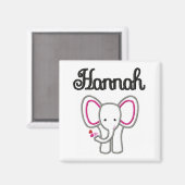 Hannah Elephant Magnet (Voorkant / Achterkant)