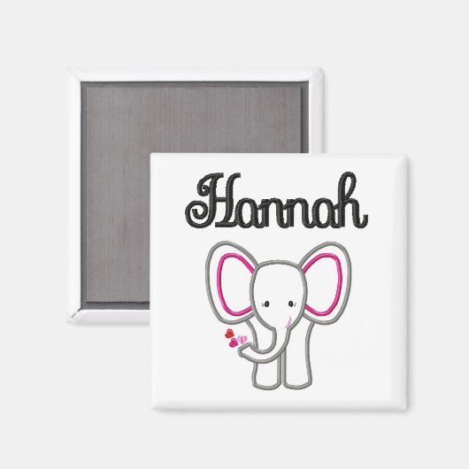 Hannah Elephant Magnet (Voorkant / Achterkant)