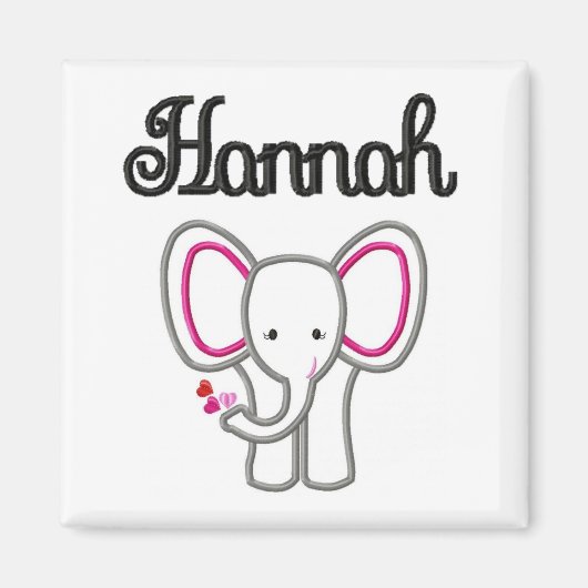 Hannah Elephant Magnet (Voorkant)