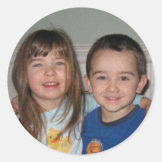 Hannah en Caleb (samen) Ronde Sticker