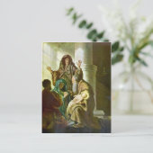 Hannah en Simeon in de tempel door Rembrandt Briefkaart (Staand voorkant)