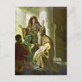Hannah en Simeon in de tempel door Rembrandt Briefkaart (Voorkant)