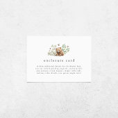 HANNAH Gender Neutraal Beer Woodland Baby shower Informatiekaartje